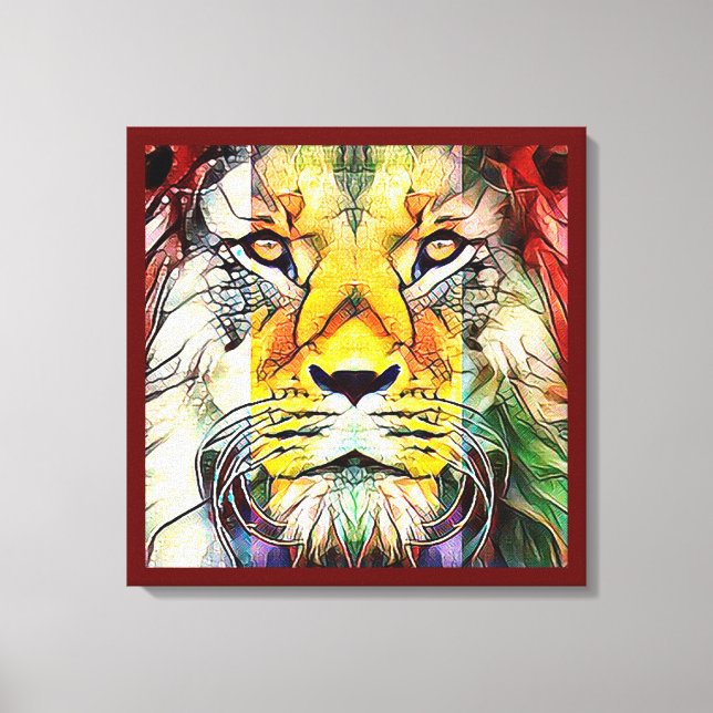 Dramatischer Pop Lion Maggiore Leinwanddruck (Vorderseite)