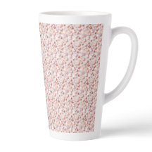 Dramatischer Rosen-Gold-Herzen-Große-Latte-Mug