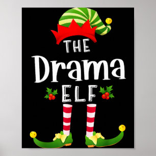 Dramatischer Weihnachtself passendes Schlafanzug X Poster
