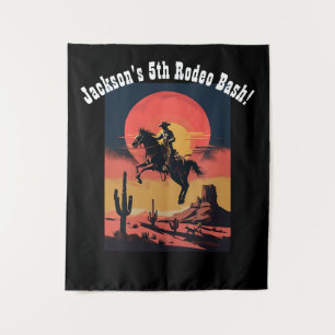 Dramatischer Western-Mittelsprung-Sonnenuntergang Wandteppich