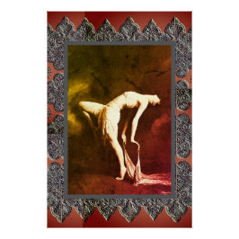 Dramatisches Art Poster mit Vintagem Tänzer