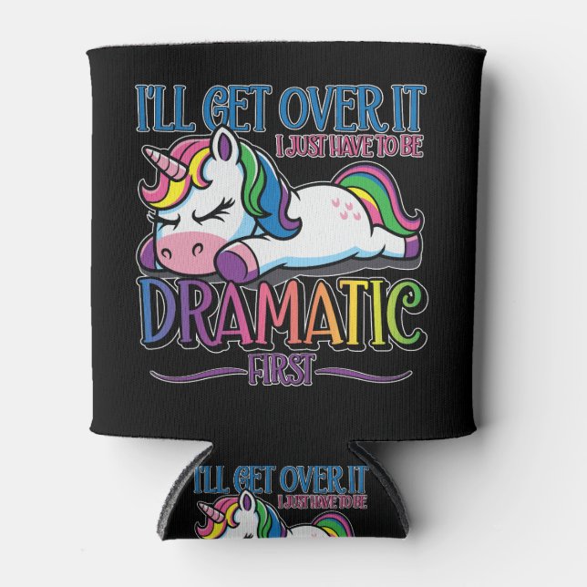 Dramatisches Einhorn Dosenkühler (Vorderseite)