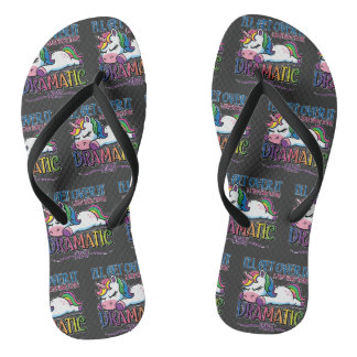 Dramatisches Einhorn Flip Flops
