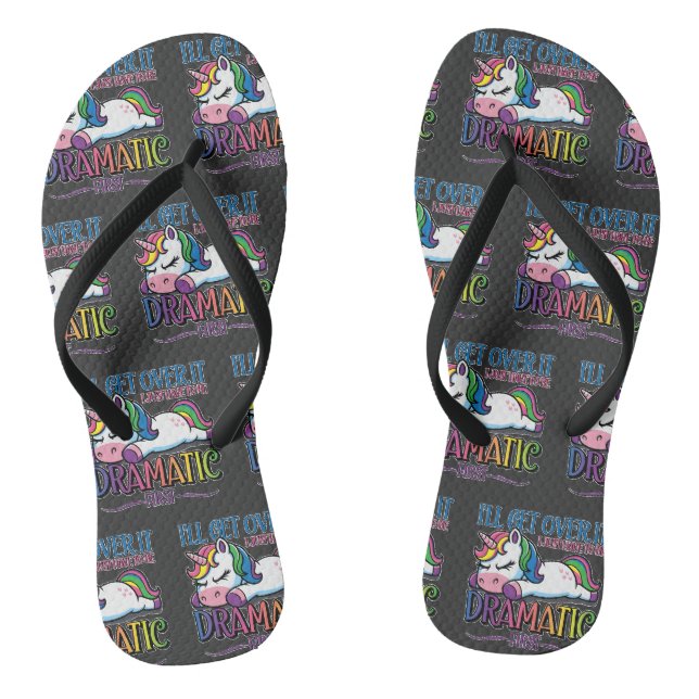 Dramatisches Einhorn Flip Flops (Fußbett)