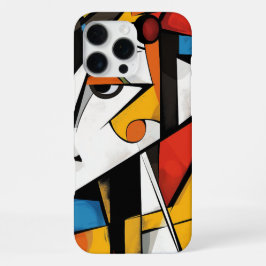 Dramatisches kubistisches Abstraktes Kunstdesign iPhone 16 Pro Max Hülle
