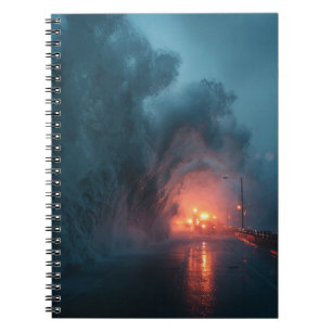 Dramatisches Ocean Wave Storm Notebook Notizblock