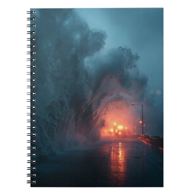 Dramatisches Ocean Wave Storm Notebook Notizblock (Vorderseite)
