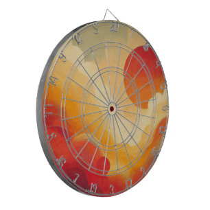 Dramatisches Rotes Sonnenbild Dartscheibe