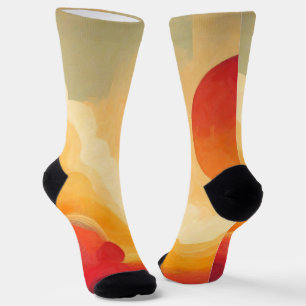 Dramatisches Rotes Sonnenbild Socken