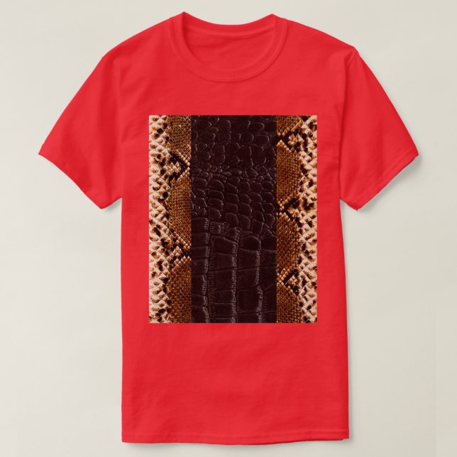 Dramatisches Schlangenhaut Foto Fashion Texture De T-Shirt (Design vorne)