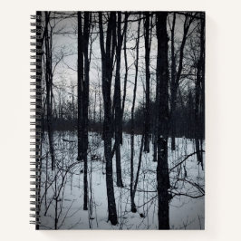 Dramatisches Schwarz-Weiß-Notebook Notizbuch