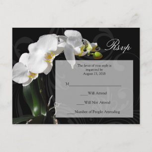 Dramatisches Schwarz-Weiß-Orchid-UAWG Postkarte