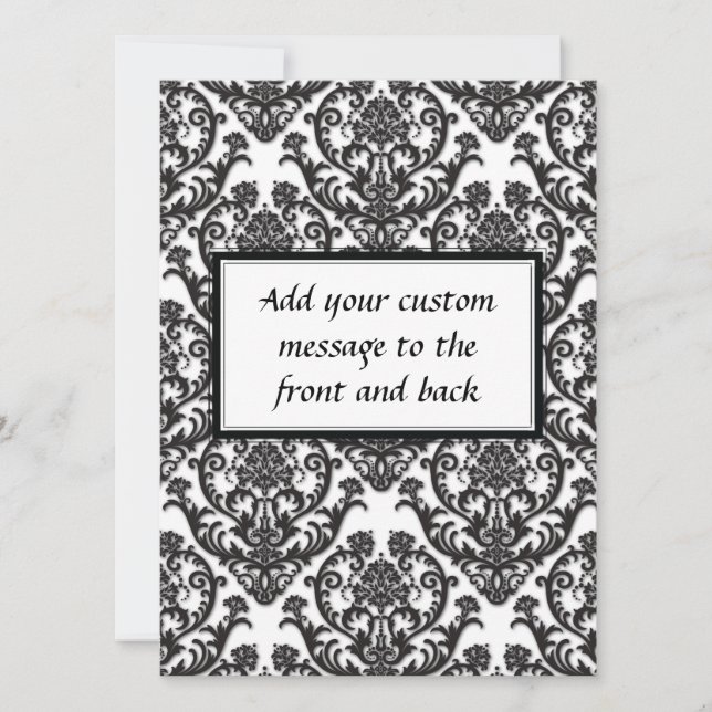 Dramatisches Schwarzes Damaskmuster (Vorderseite)