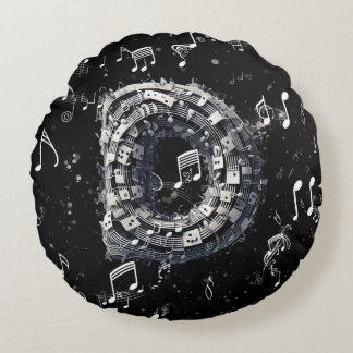 Dramatisches schwarzes Musical Vater Rundkuppelkis Rundes Kissen