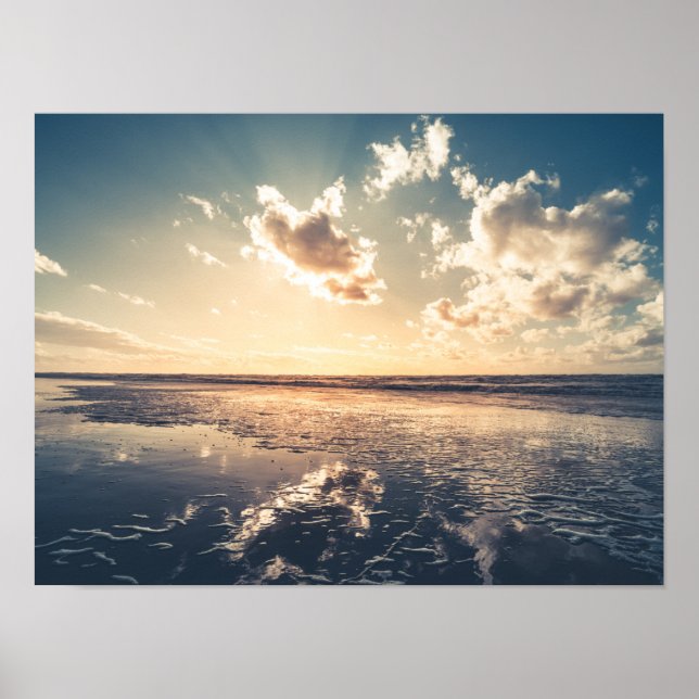 Dramatisches Sonnenuntergang-Foto Poster (Vorne)