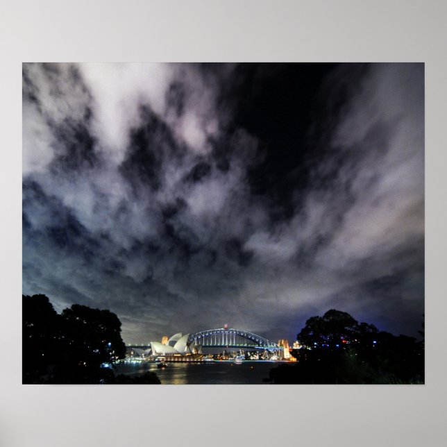 Dramatisches Sydney Harbour Skyscapes Poster (Vorne)
