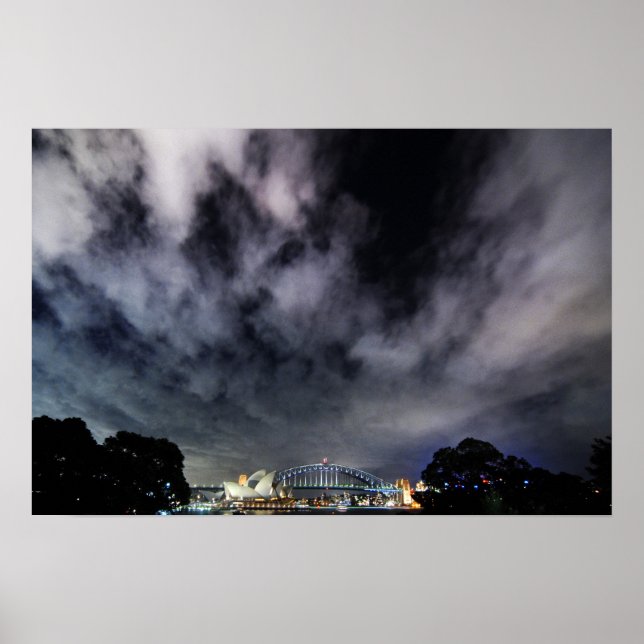 Dramatisches Sydney Harbour Skyscapes Poster (Vorne)
