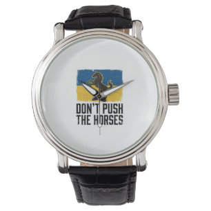 Dräng die Pferde nicht Vintage Pferd Armbanduhr