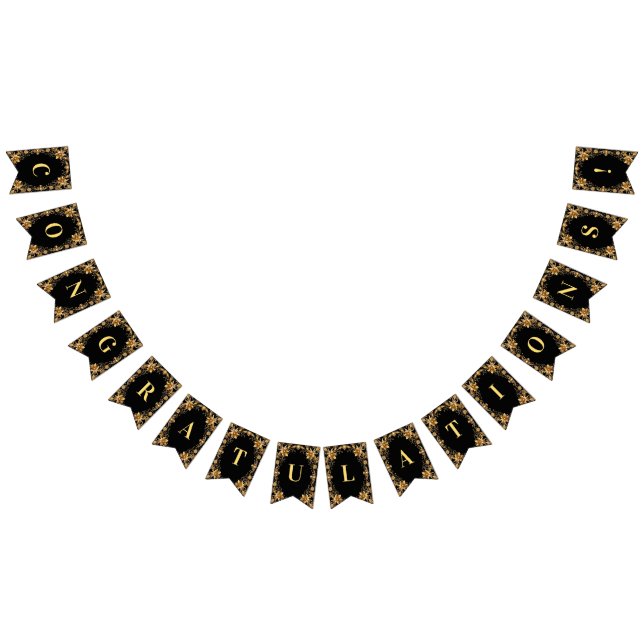 Drapeau à Bunling Floral doré (Tout)