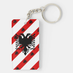 Drapeau albanais de rayures