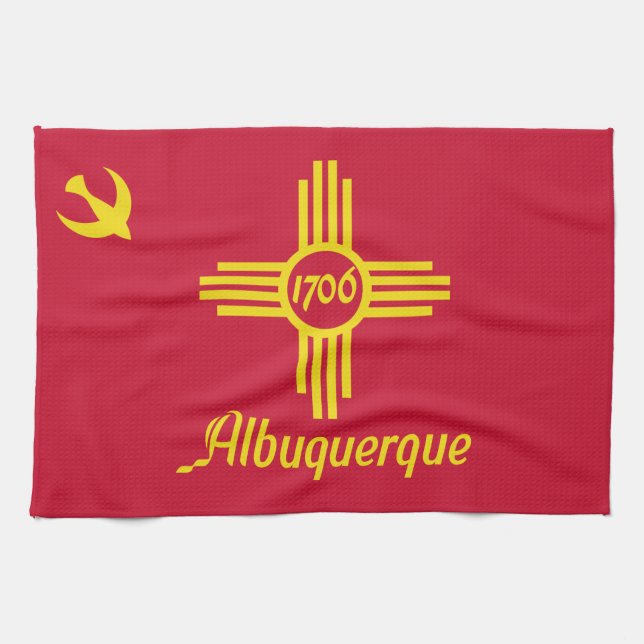 Drapeau Albuquerque, Nouveau-Mexique Serviette de  (Horizontal)
