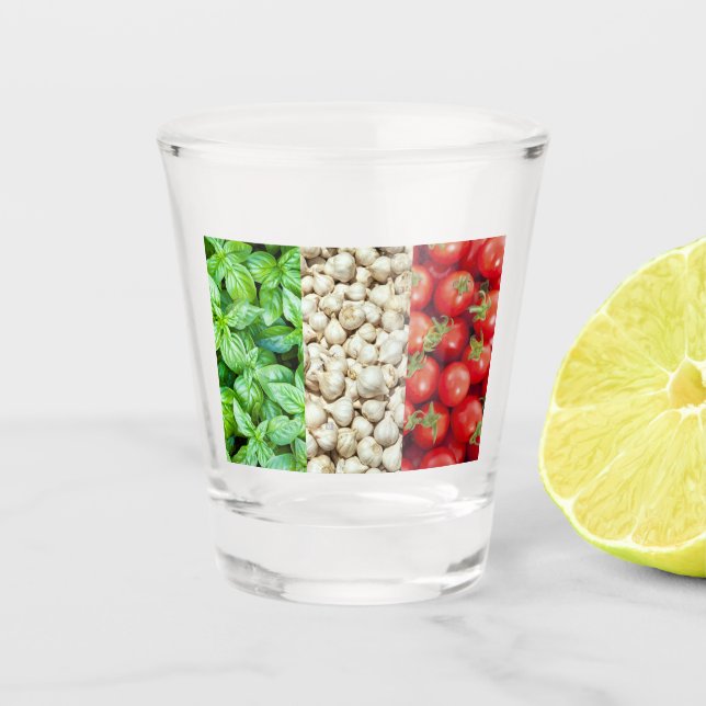 Drapeau alimentaire italien Verre de tir (Devant)