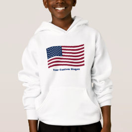 Drapeau américain avec slogan personnalisé