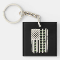 Drapeau américain avec trèfles pour la Saint-Patri