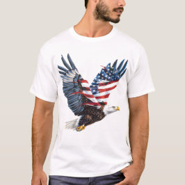 Drapeau américain d'aigle patriotique T-shirt