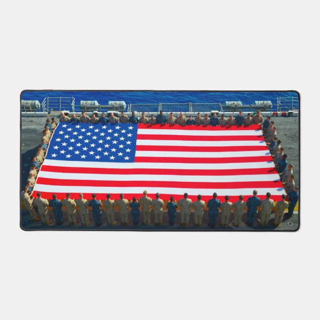 DRAPEAU AMÉRICAIN DE HONORING DU PERSONNEL DE COMB (Recto)