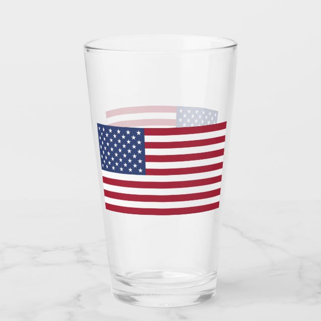 Drapeau américain design verre à boire (Devant)