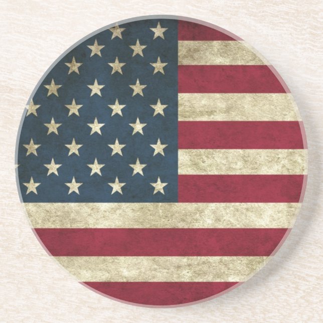 Drapeau américain dessous de verre (Devant)