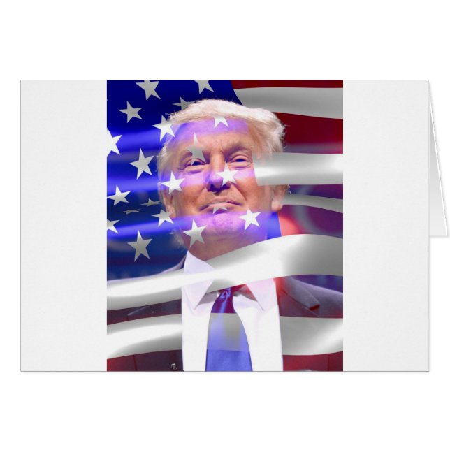 drapeau américain donald trump (Devant horizontal)