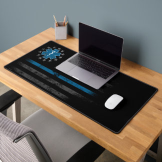 Drapeau américain EMT Paramètre Blue Line Desk Mat