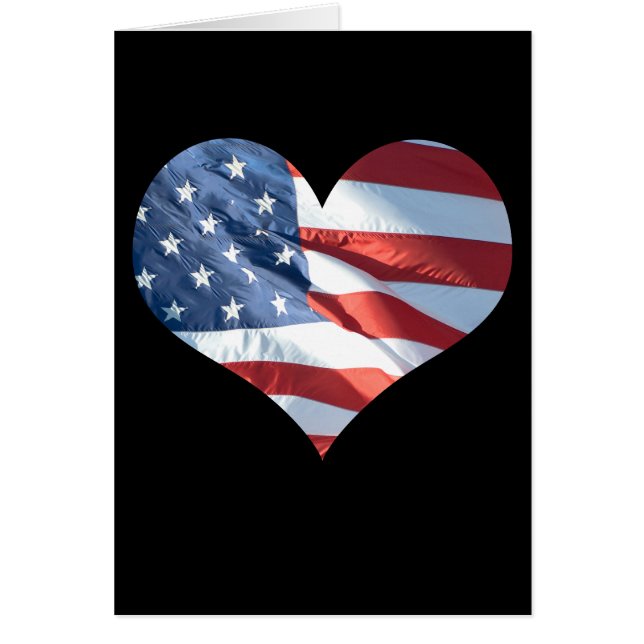 Drapeau américain en forme de coeur patriotique (Devant)