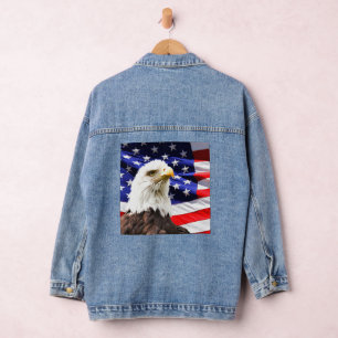 Drapeau américain et aigle à tête blanche