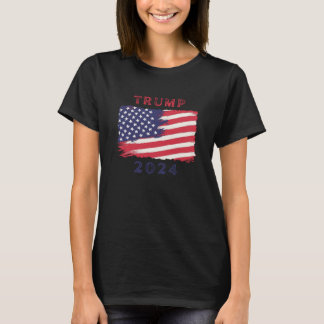 Drapeau américain féminin Trump 2024 T-Shirt