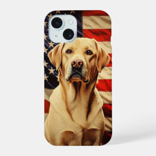 drapeau américain Labrador