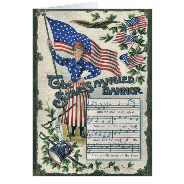 Drapeau américain Lady Liberty Bannière étoilée (Devant)