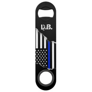 Drapeau américain mince de Blue Line personnalis