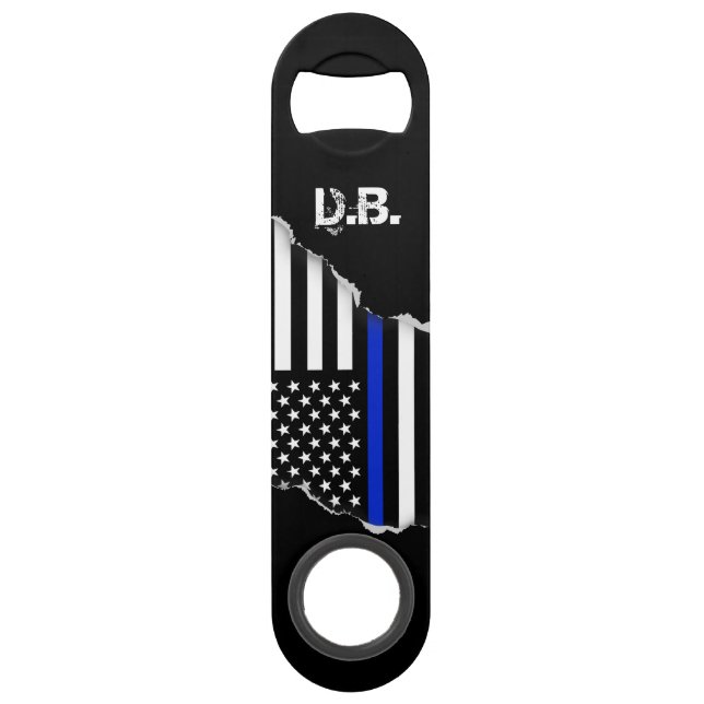 Drapeau américain mince de Blue Line personnalisé (Devant)