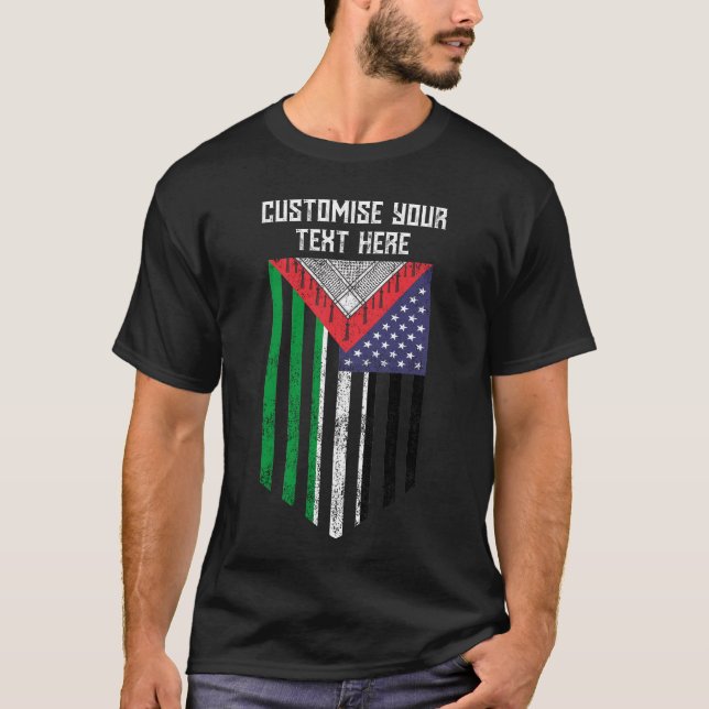 Drapeau américain palestinien - T-shirt Save Pales (Devant)