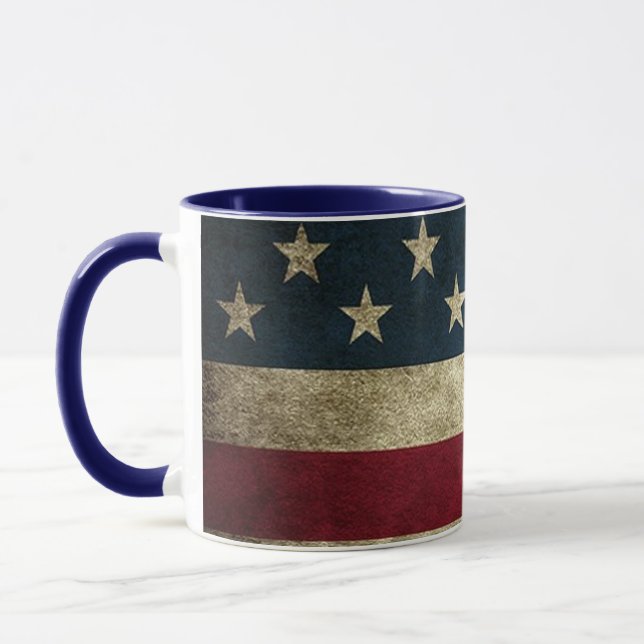 Drapeau américain Patriotic Rustic Mug (Gauche)