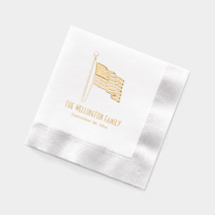 Drapeau américain patriotique agitant Nom Date