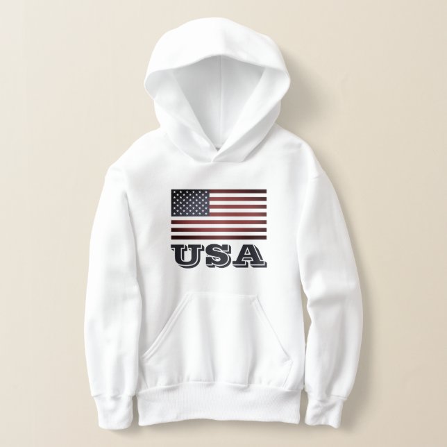 Drapeau américain patriotique enfants sweat - shir (Poser)