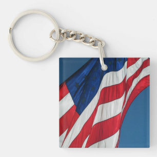 Drapeau américain patriotique Porte - clé acryliqu