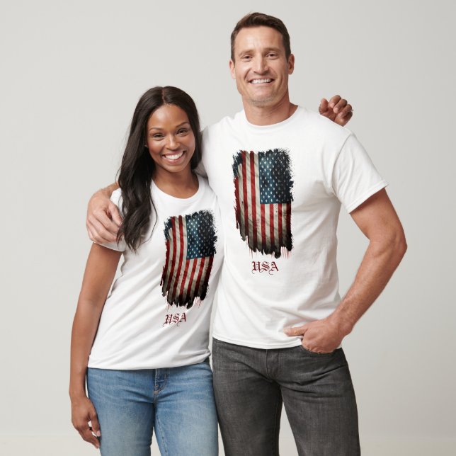 Drapeau américain patriotique T-Shirt (Unisexe)