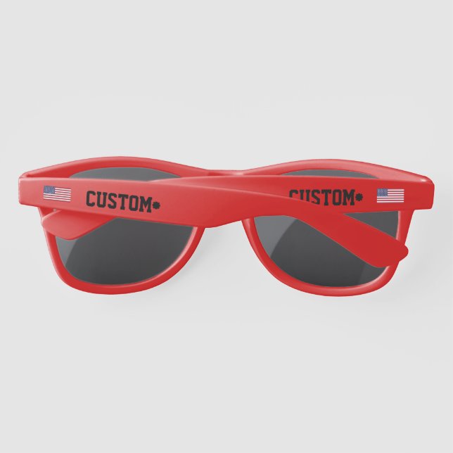 Drapeau américain personnalisé Lunettes de soleil (Dos)