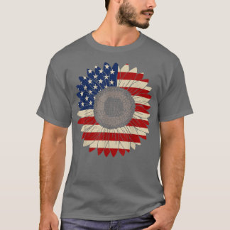 Drapeau américain Sunflower Usa T-shirt