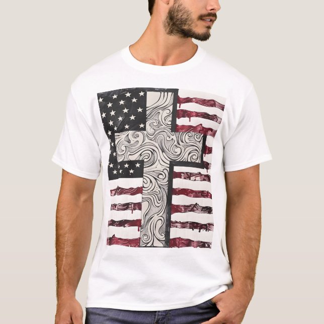 Drapeau américain T-Shirt (Devant)